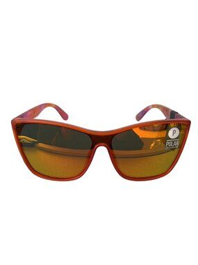 Kreedom Polarized Sunglasses UV Protection Orange Pink Gradient Frame Modern NEW